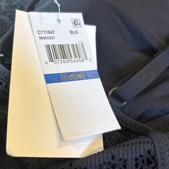 BECCA Women's Color Play One Piece Swimsuit, Plunge Neck, Crochet, Bathing Suits - Picture 7 of 8